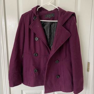 Women’s pea coat in purple